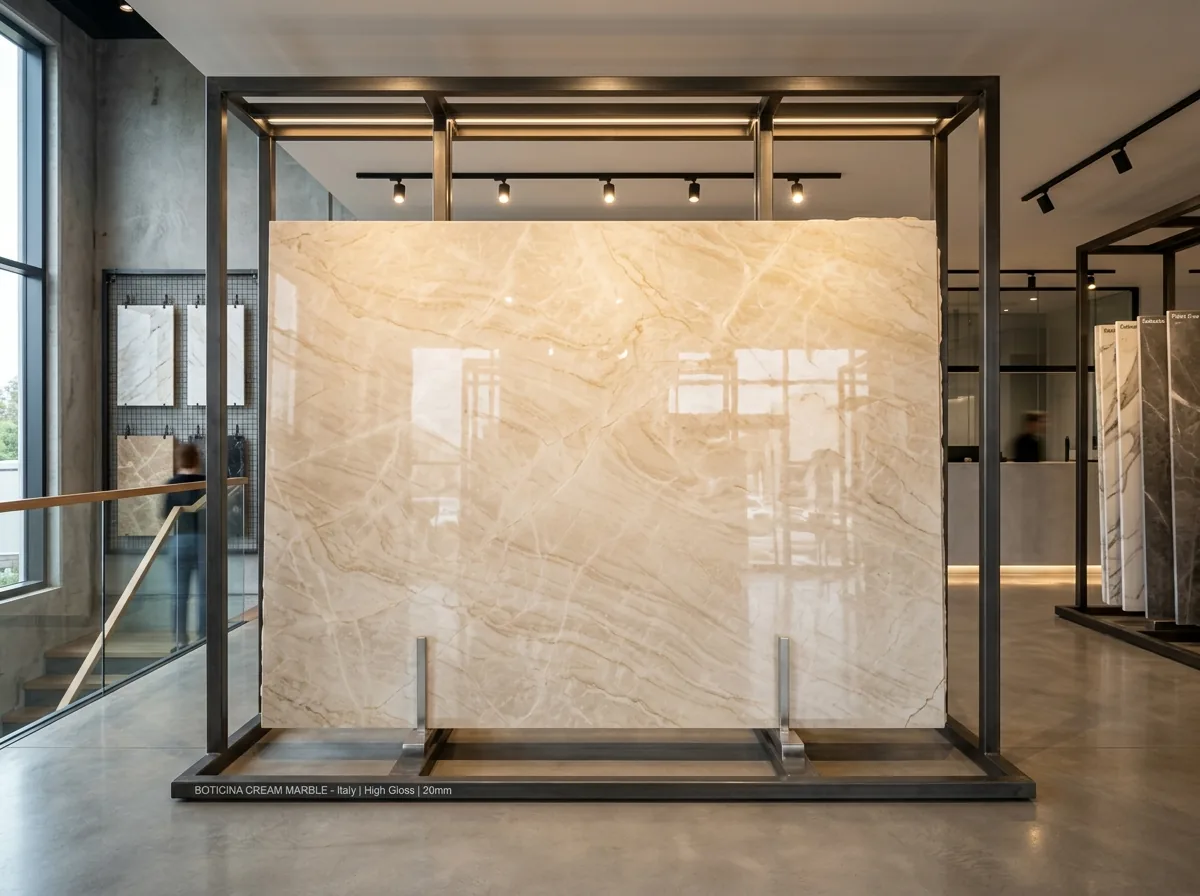 Botticino marble polished slab